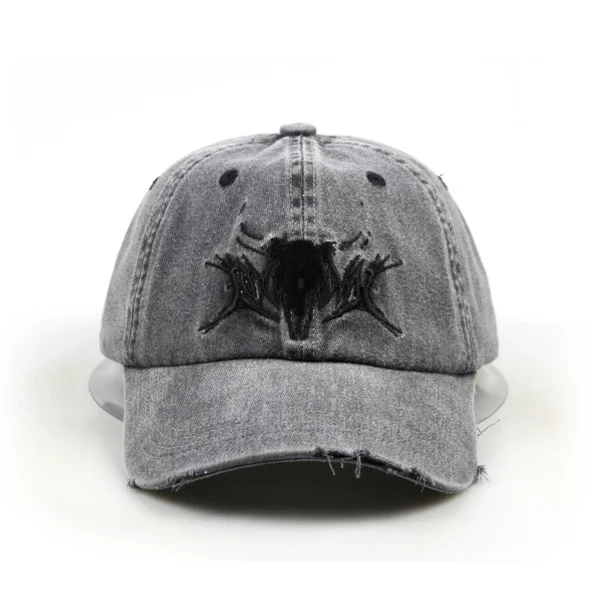 Vintage Custom Logo Washed Cotton Vintage Wash Baseball Cap Hat - Image 4