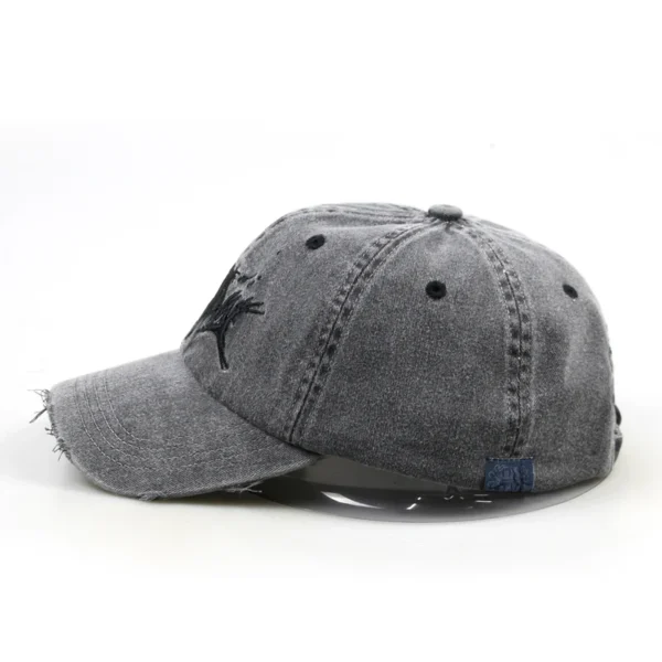 Vintage Custom Logo Washed Cotton Vintage Wash Baseball Cap Hat - Image 3