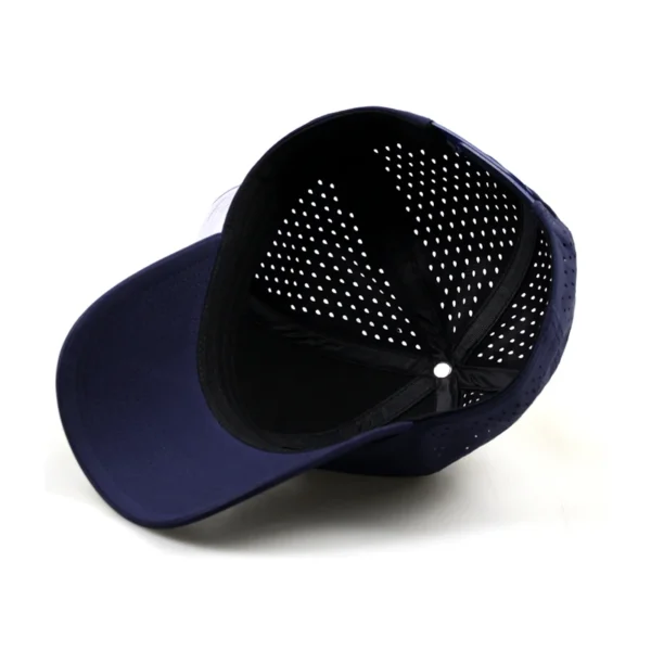 Laser Cut Hole  Embroidery Logo Waterproof Golf Caps for Men - Image 2