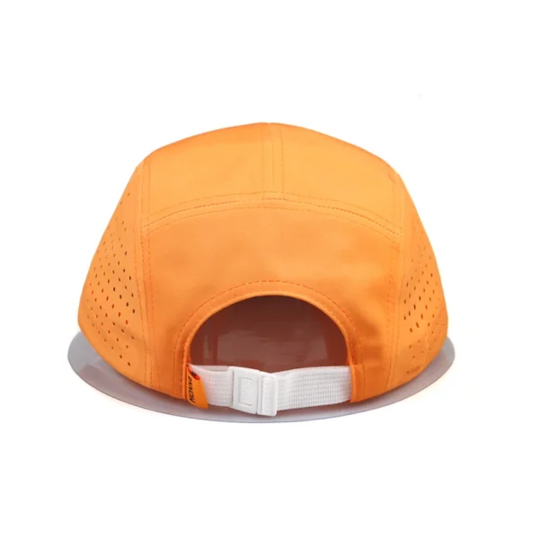 Flat Brim Snapback Custom Fitted 5 Panel Breathable Running Hat - Image 3