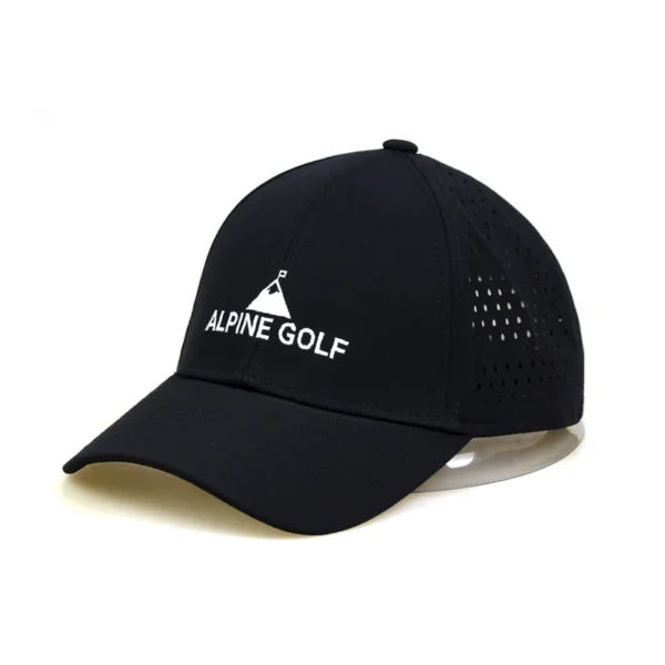 Golf Caps  Waterproof Laser Drilling Hole Perforated Cap With Waterproof Performance Golf Cap Water Resistance