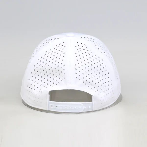 White Stand  Custom Logo Hole Perforated Waterproof Sport Baseball Caps Hats - Image 3