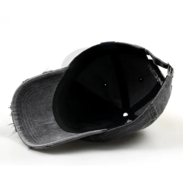 Vintage Custom Logo Washed Cotton Vintage Wash Baseball Cap Hat - Image 2